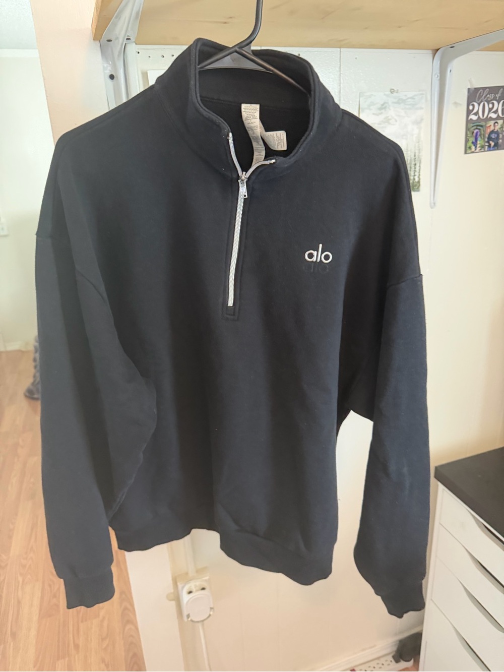ALO Yoga Men's Black Half-Zip Pullover